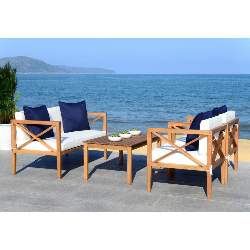 Nunzio 4 Pc Outdoor Set With Accent Pillows. Picture 1