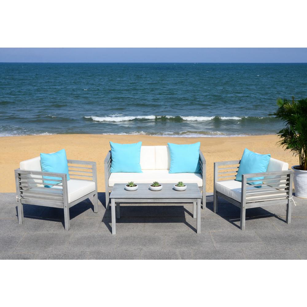 Alda 4 Pc Outdoor Set With Accent Pillows. Picture 1
