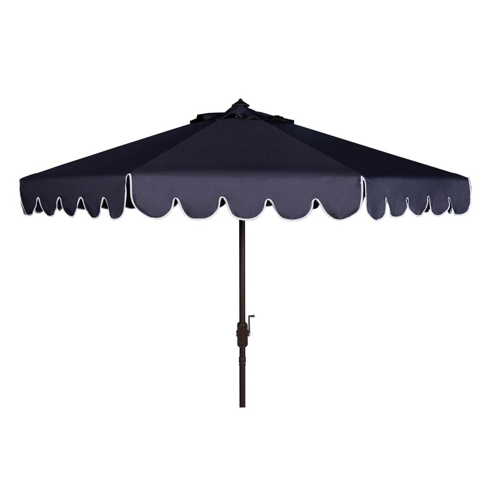 Venice Single Scallop 9Ft Crank Outdoor Push Button Tilt Umbrella. Picture 1