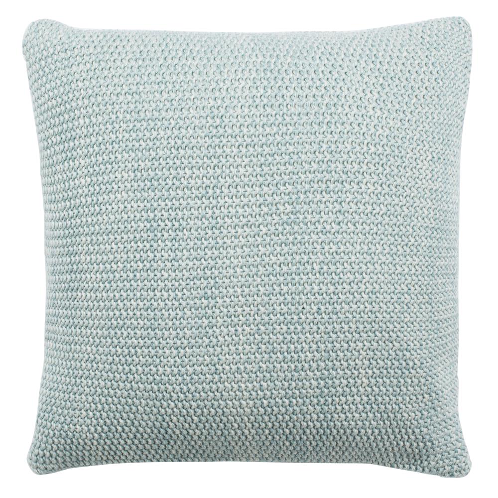 Liliana Knit Pillow, Dull Blue/Natural. Picture 1