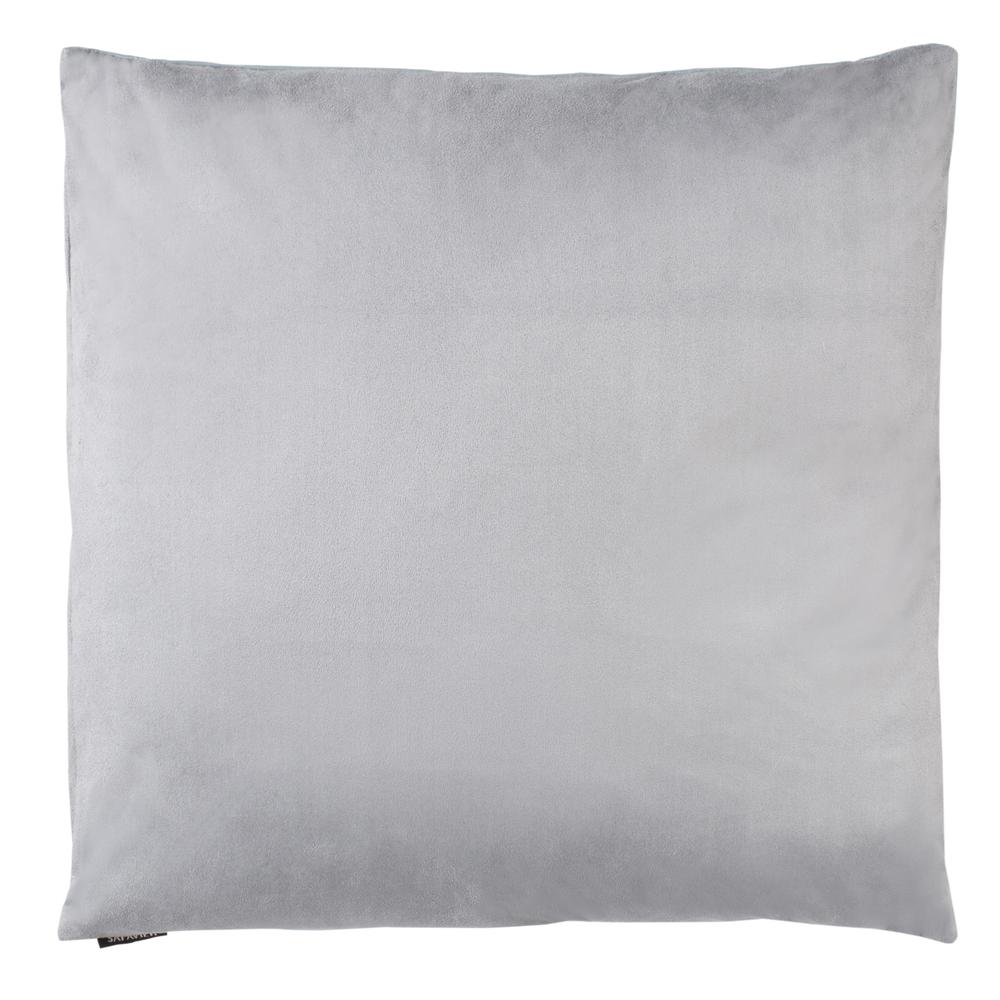 Kinston Metallic Cowhide 20"X20" Pillow, Grey/Silver. Picture 2