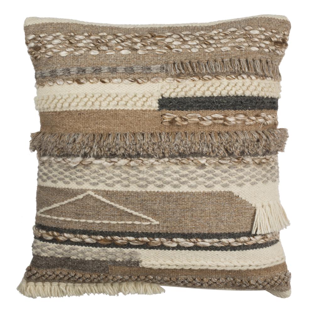 Demna 20" Pillow - Beige/Grey. Picture 1