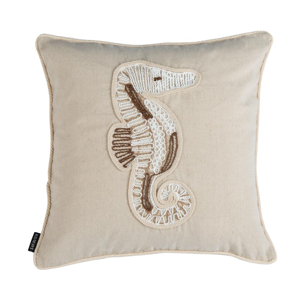 Sanden Seahorse Pillow, Natural. Picture 1