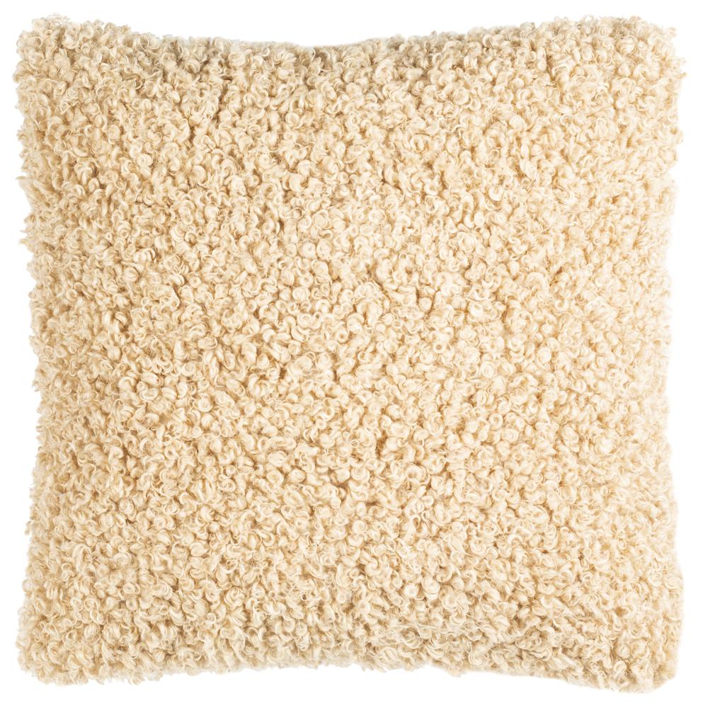 Kalista Shag Pillow, Beige. Picture 2