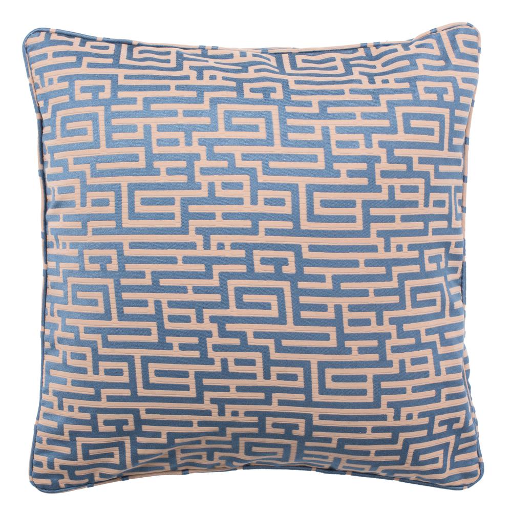Basma Pillow, Blue/Tan. Picture 1