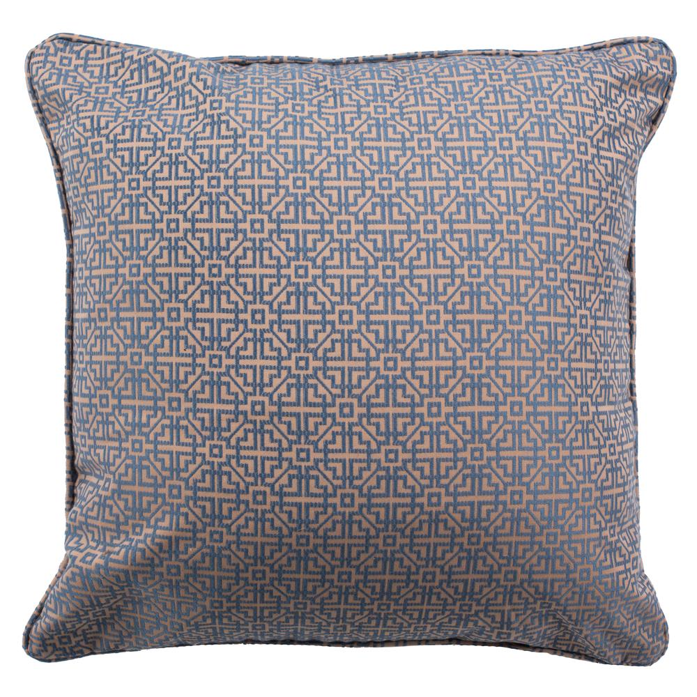 Caitria Pillow, Blue/Tan. Picture 1