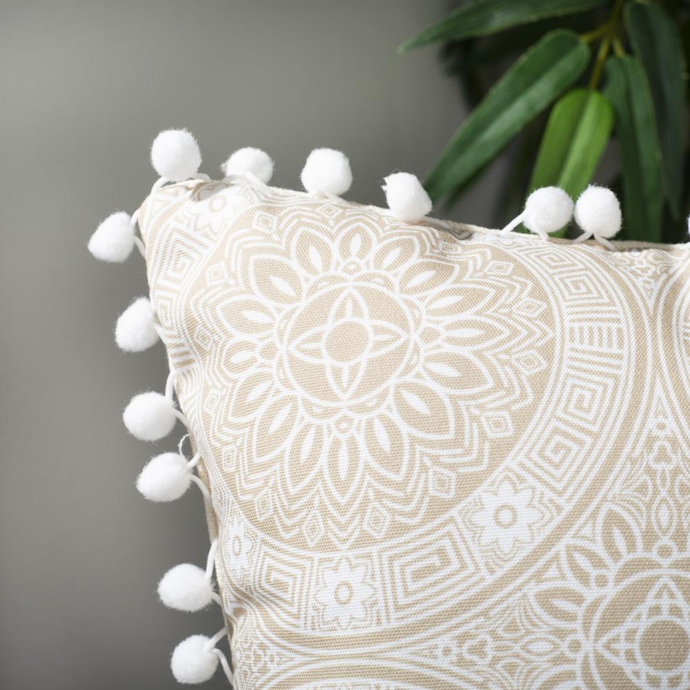 Valencia Pillow, Taupe/Beige. Picture 3