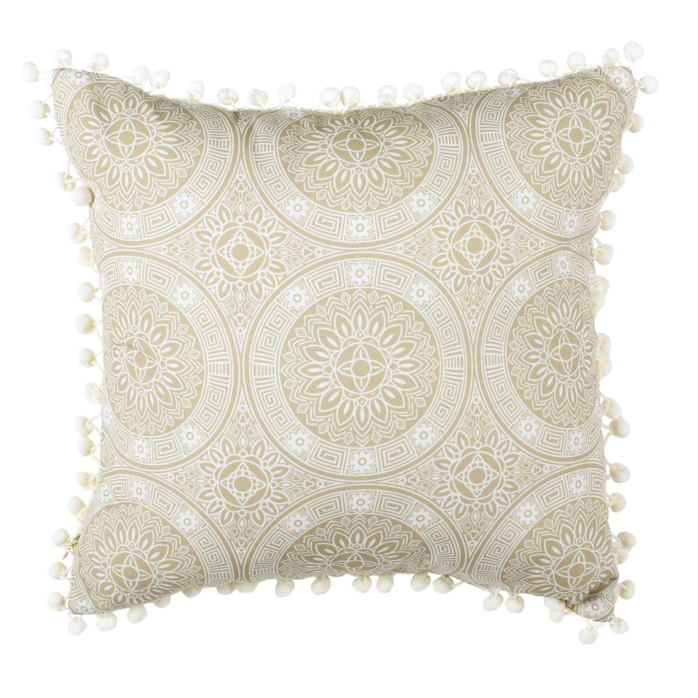 Valencia Pillow, Taupe/Beige. Picture 1