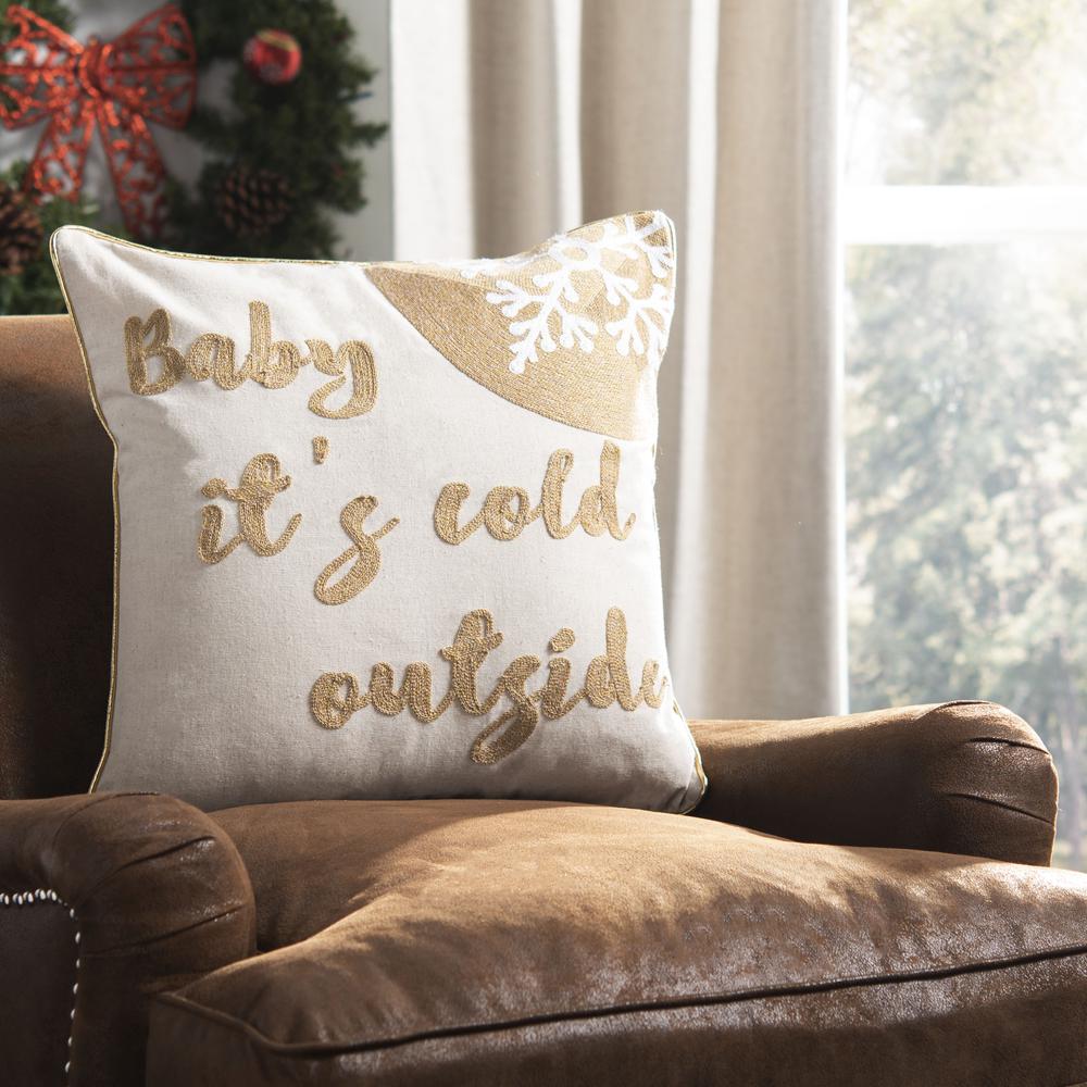 Cold Outside Pillow. Picture 3