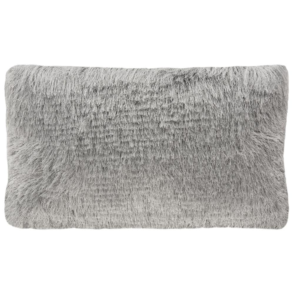 Cali Shag Pillow, Silver. Picture 1
