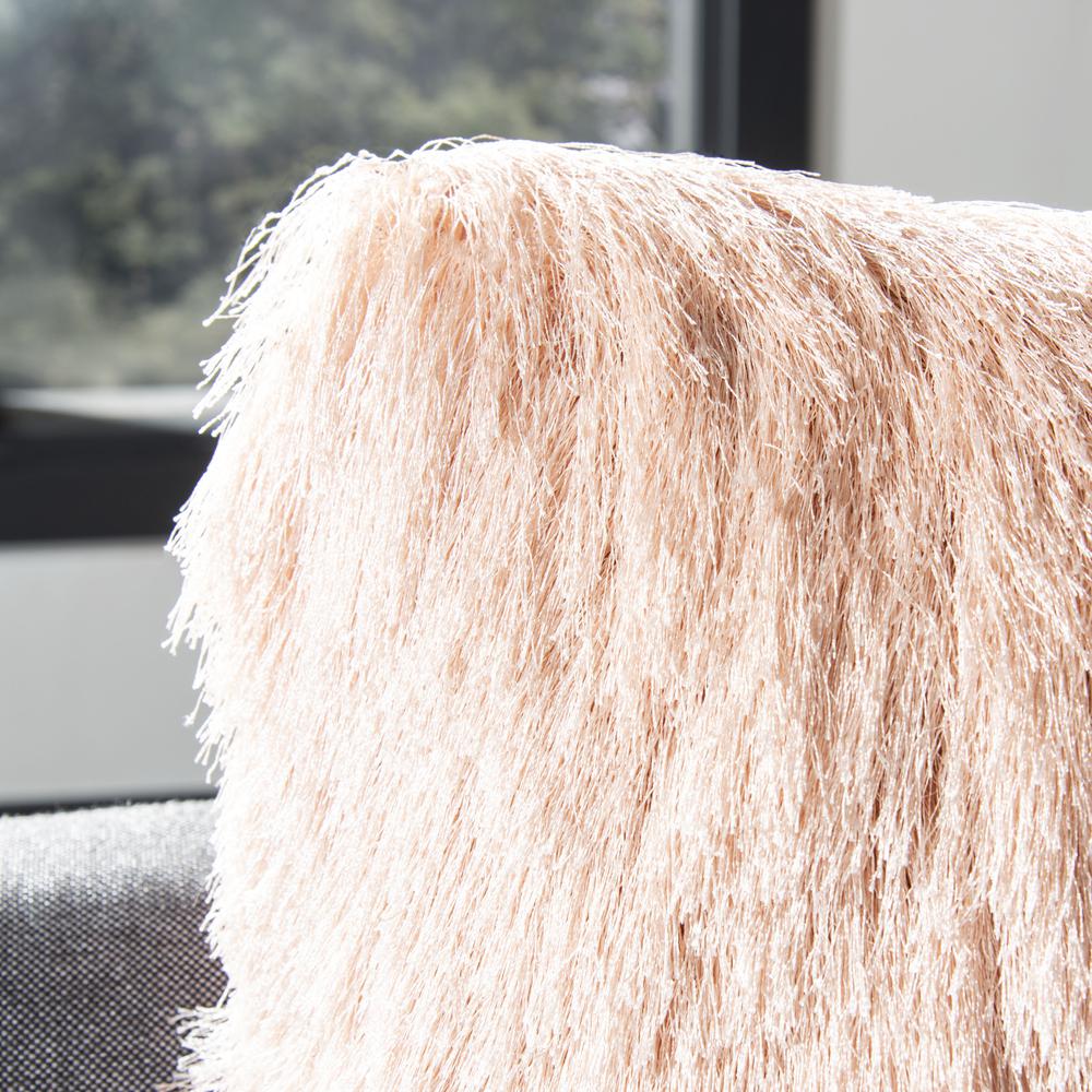 Cali Shag Pillow, Blush, PLS735D-2020. Picture 3