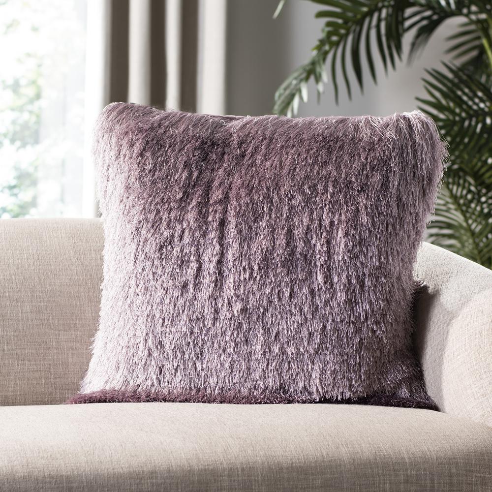 Venice Shag Pillow, Lilac. Picture 3