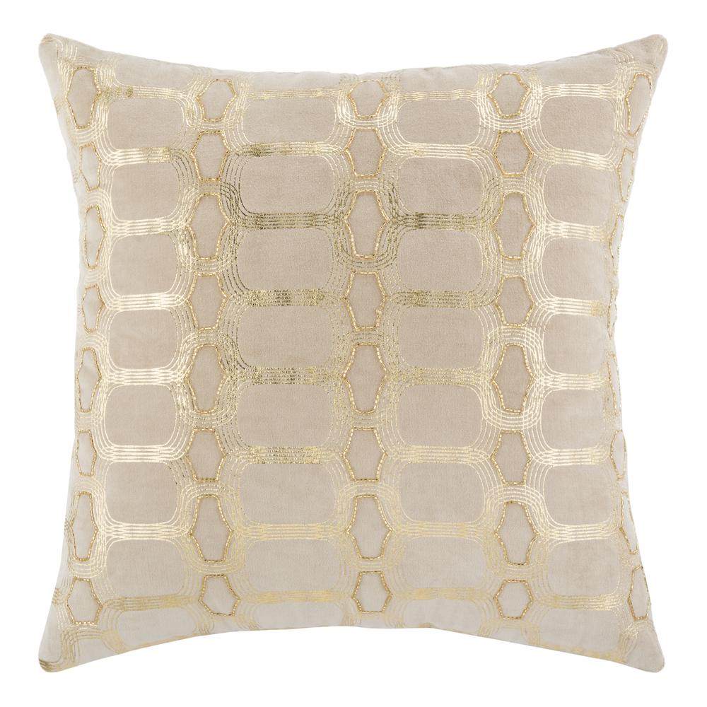 Adalie  Pillow, Beige/Gold, PLS877A-2020. Picture 1