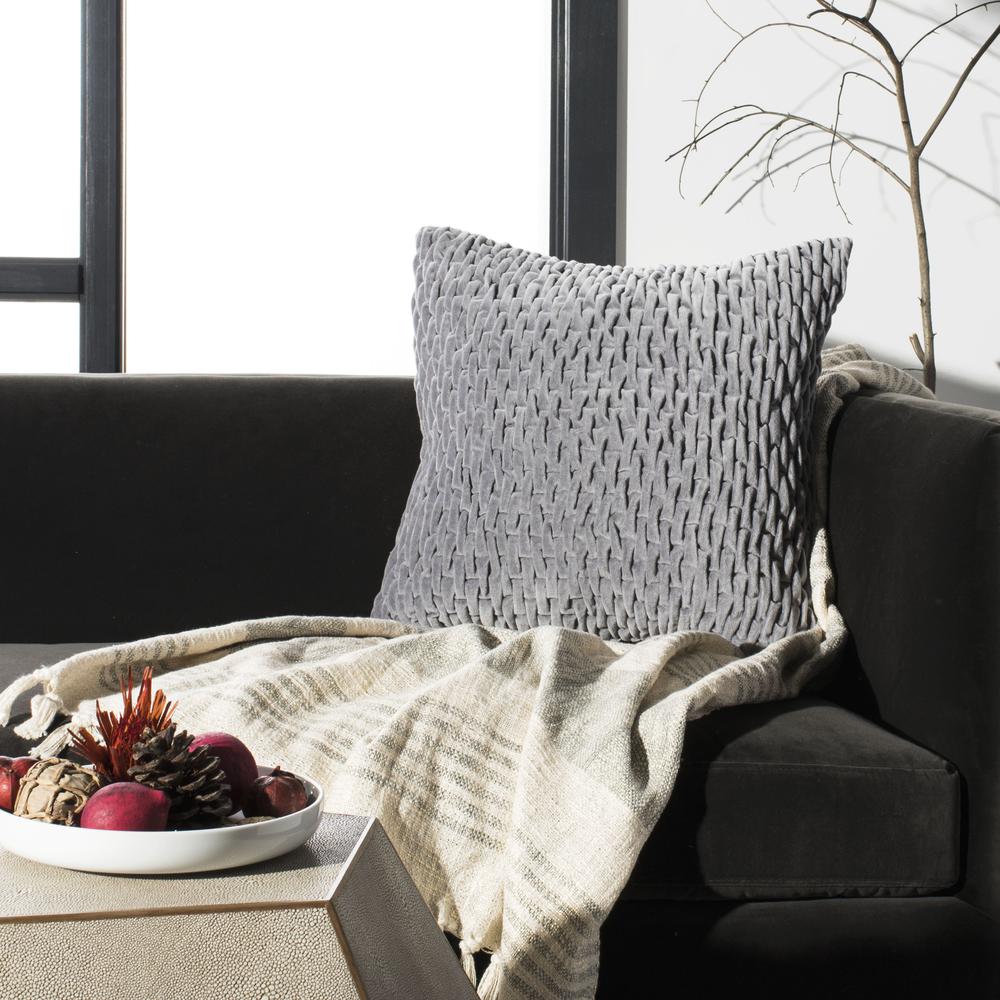 Caine  Pillow, Mid Grey, PLS879A-2020. Picture 3