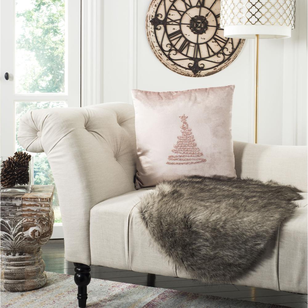 Enchanted Evergreen  Pillow, Peach, PLS882A-2020. Picture 3