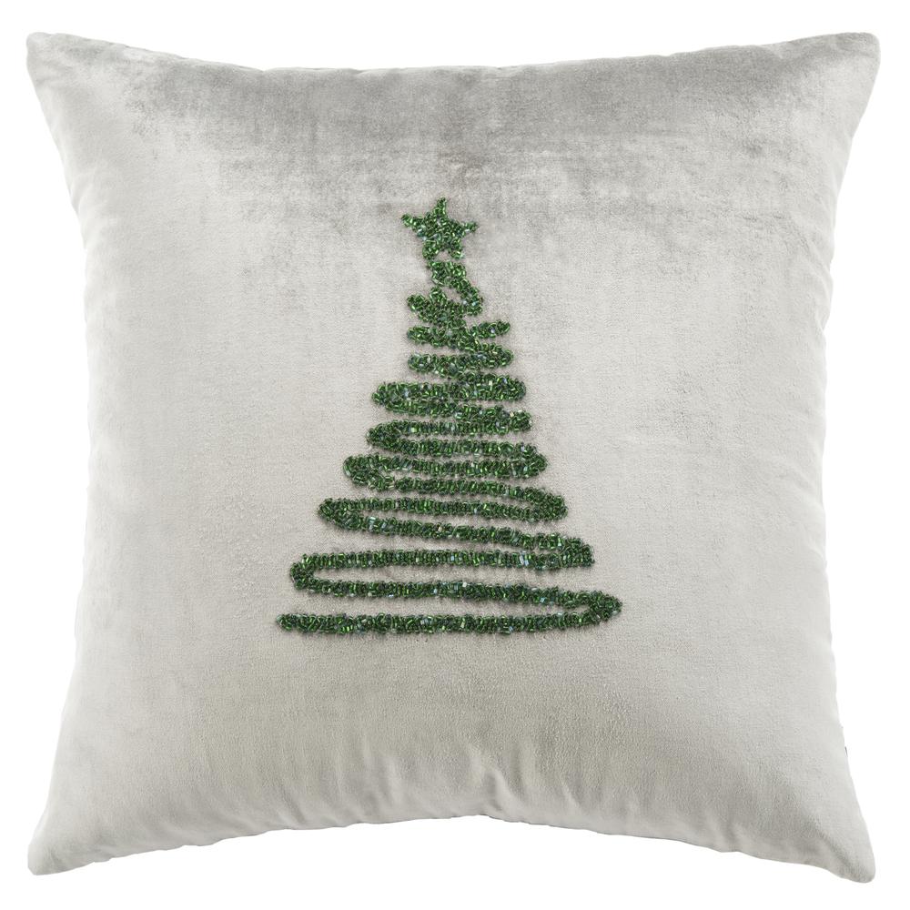 Enchanted Evergreen  Pillow, Grey/Green, PLS882C-2020. Picture 1