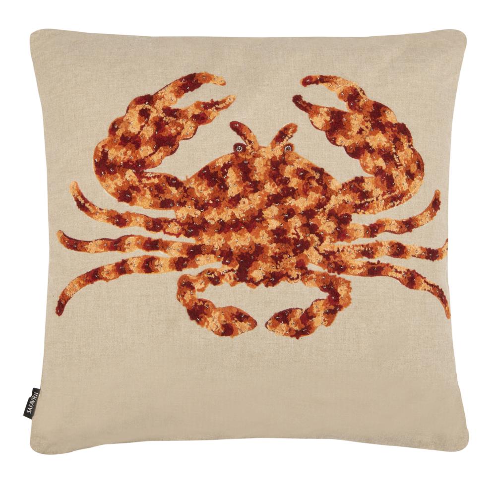 Lilia Pillow, Beige/Red/Orange, PLS890A-2020. Picture 1