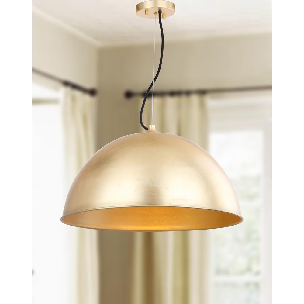 Archer Dome 21-Inch Dia Adjustable Pendant, Gold Leaf. Picture 4