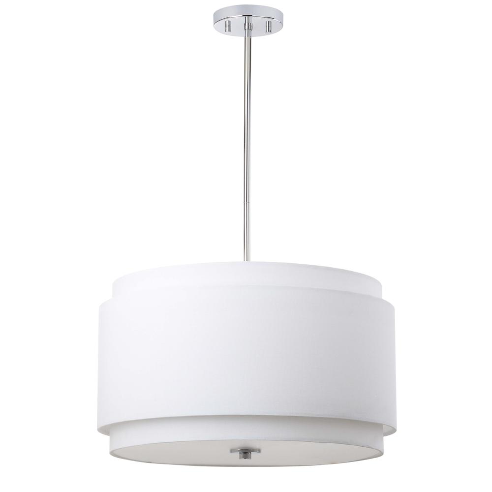 Piran 3 Light 20-Inch Dia Adjustable Pendant , White. Picture 2