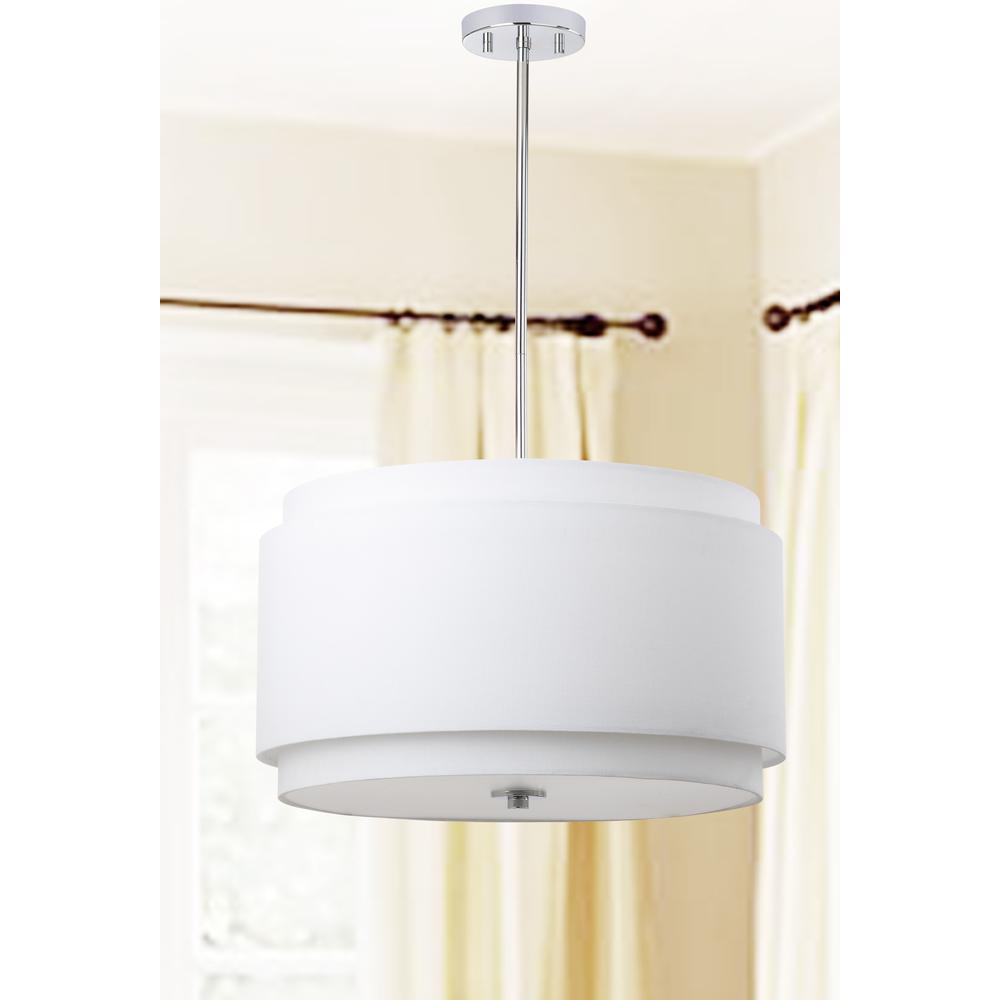 Piran 3 Light 20-Inch Dia Adjustable Pendant , White. Picture 3
