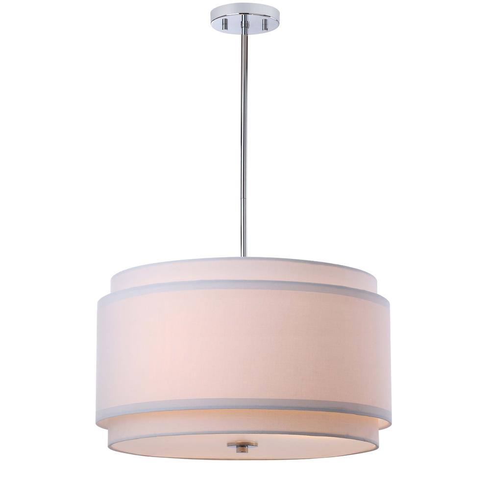 Piran 3 Light 20-Inch Dia Adjustable Pendant , White. Picture 5