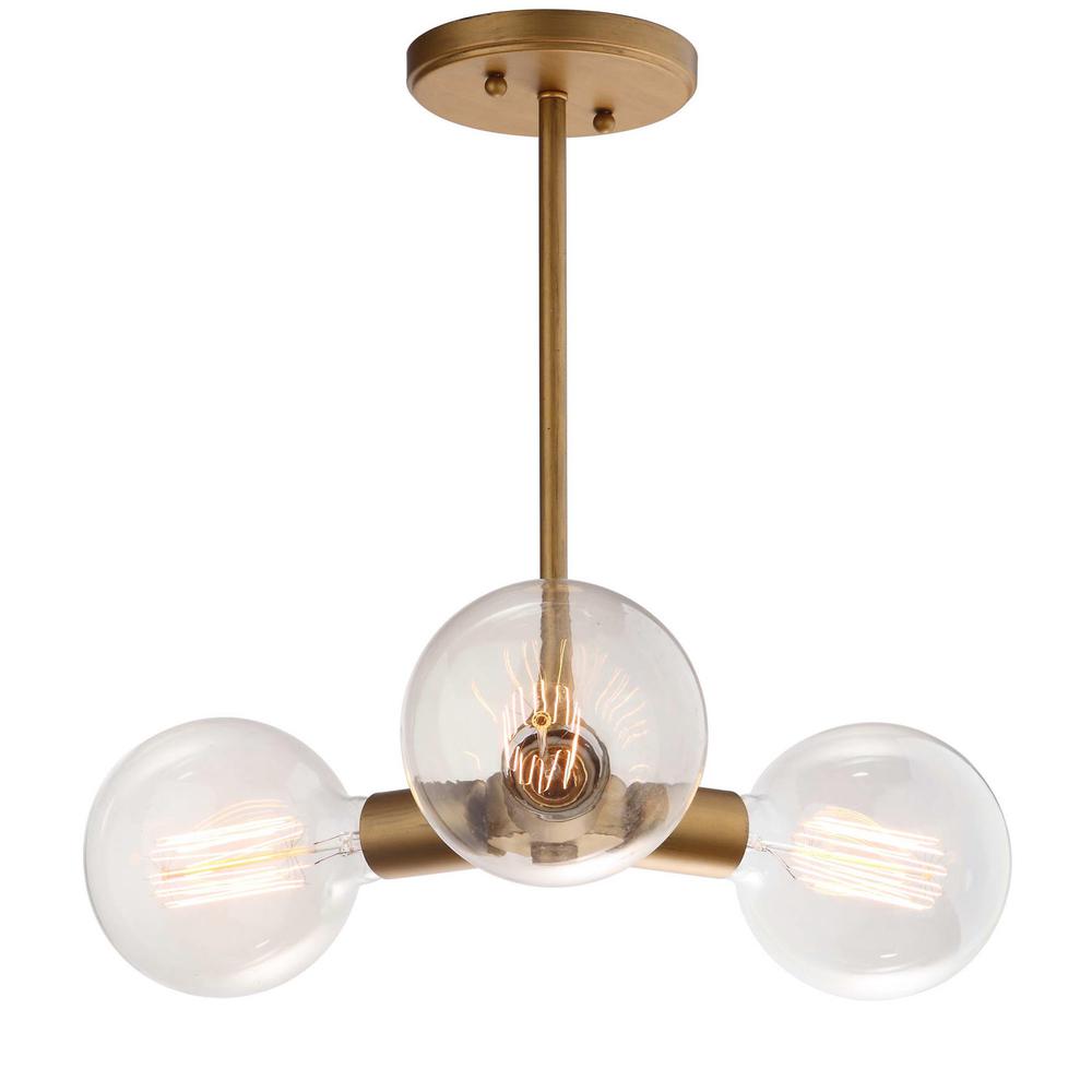 Harkin 3 Light 18-Inch Dia Adjustable Pendant , Gold. Picture 2
