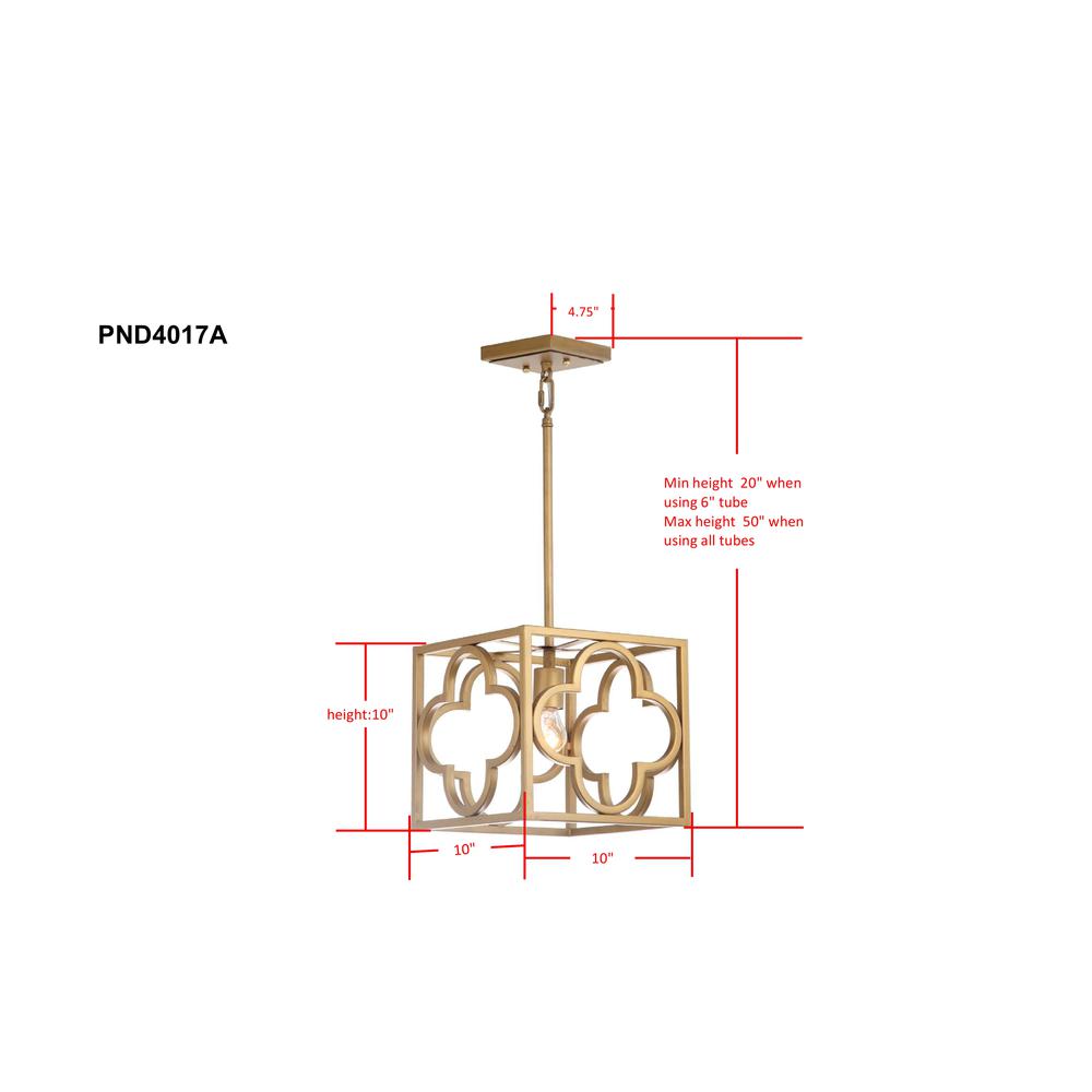 Rabia Trellis Pendant, Gold. Picture 1
