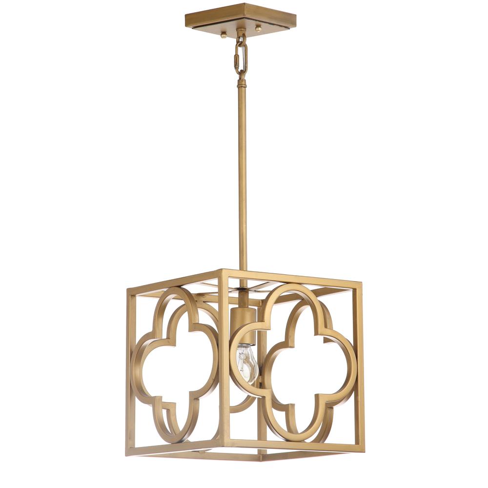 Rabia Trellis Pendant, Gold. Picture 3
