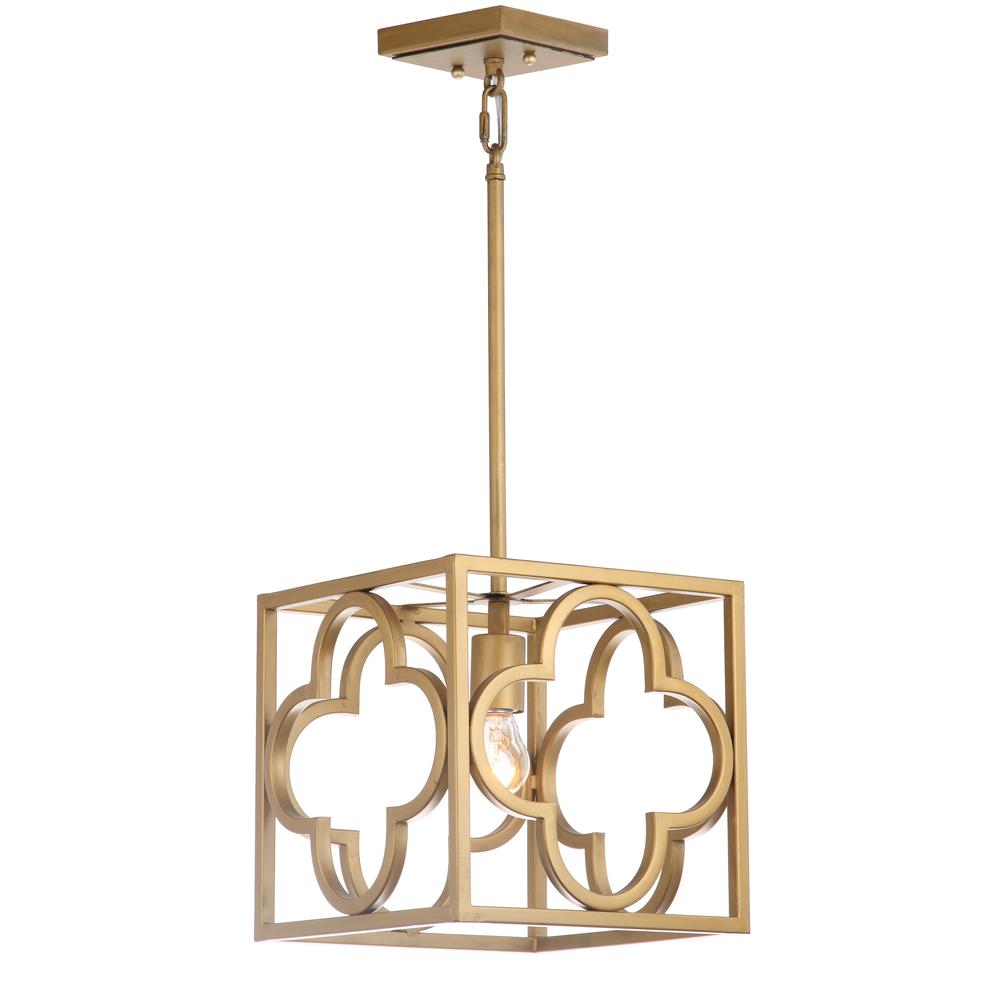 Rabia Trellis Pendant, Gold. Picture 5