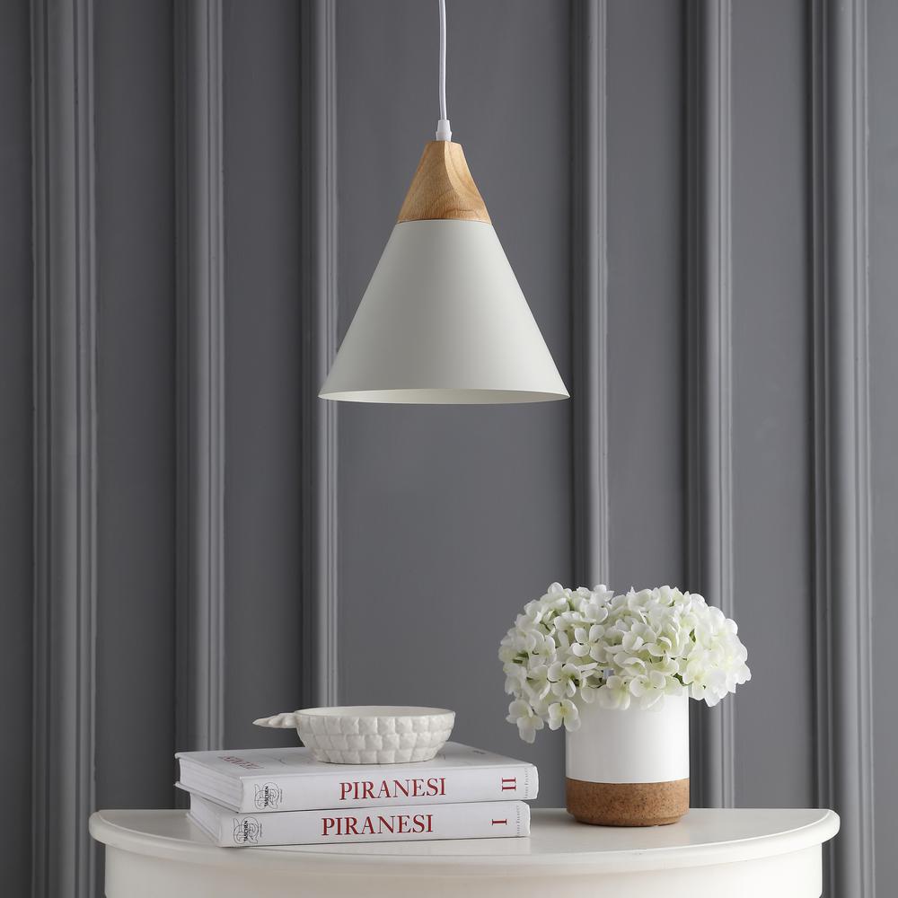 Cila Pendant, White/Light Brown. Picture 1
