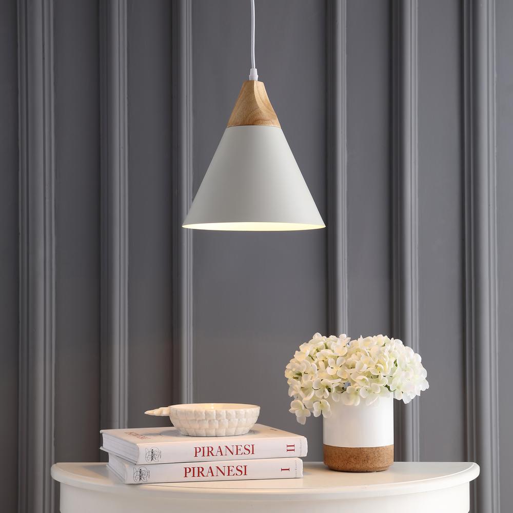 Cila Pendant, White/Light Brown. Picture 3