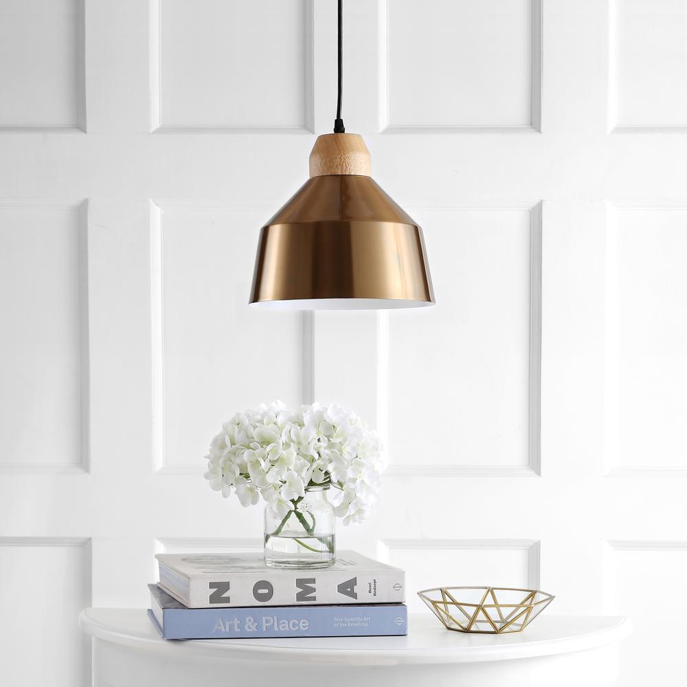 Dajana Pendant, Brass Gold/Light Brown. Picture 1