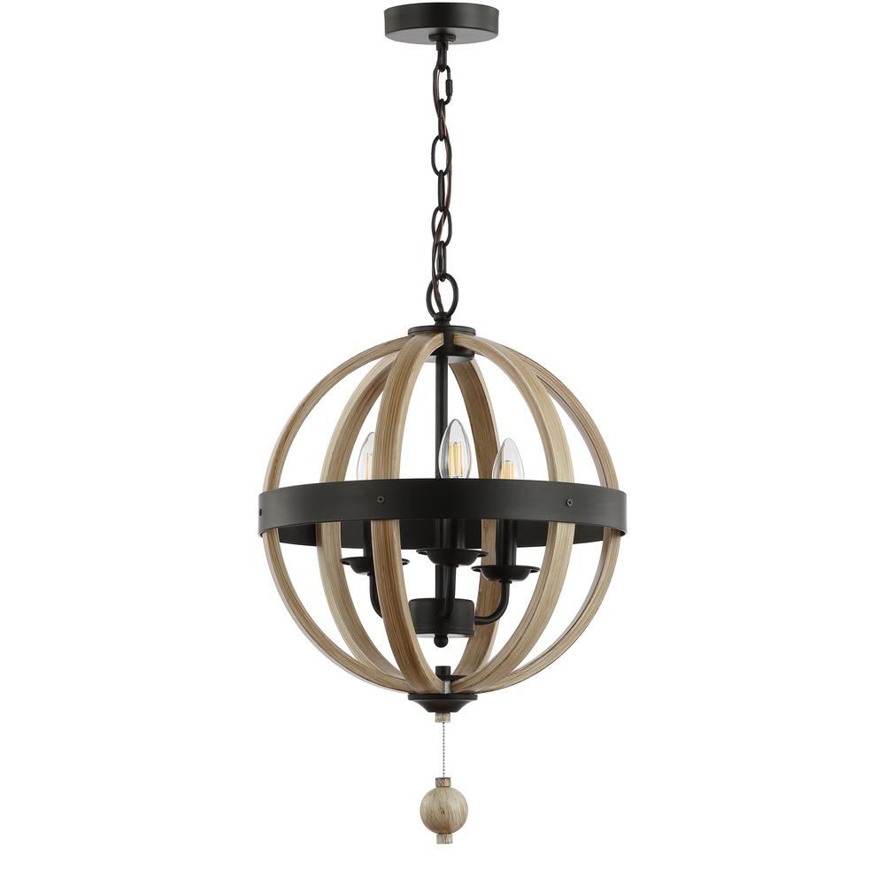 Moshe Pendant, Black/Brown Wooden Finish. Picture 2