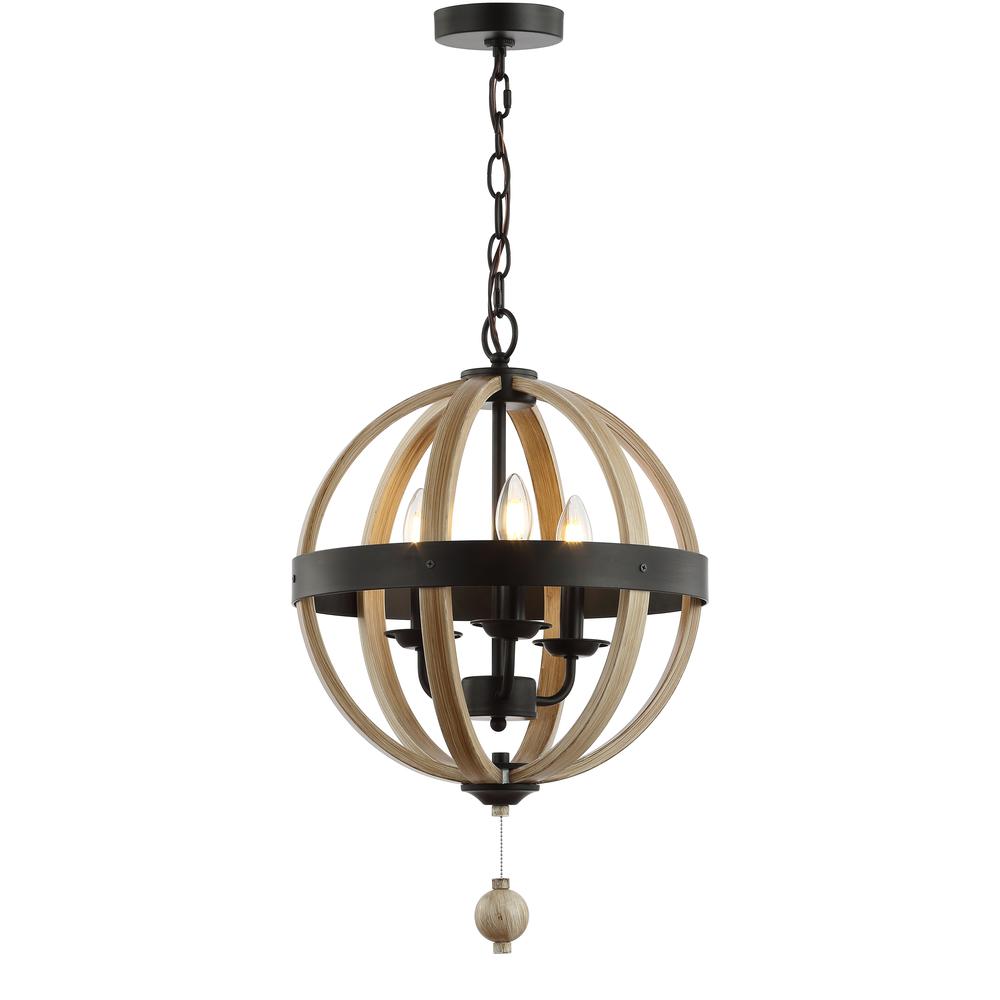 Moshe Pendant, Black/Brown Wooden Finish. Picture 4