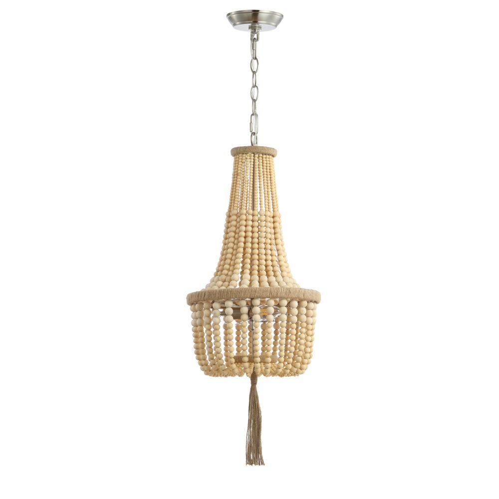 Wynne Pendant, Brown Wooden Finish/Brush Nickel. Picture 2