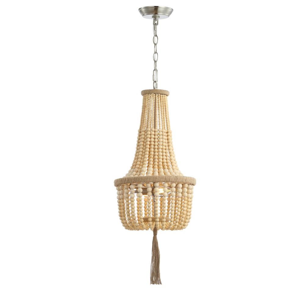 Wynne Pendant, Brown Wooden Finish/Brush Nickel. Picture 4