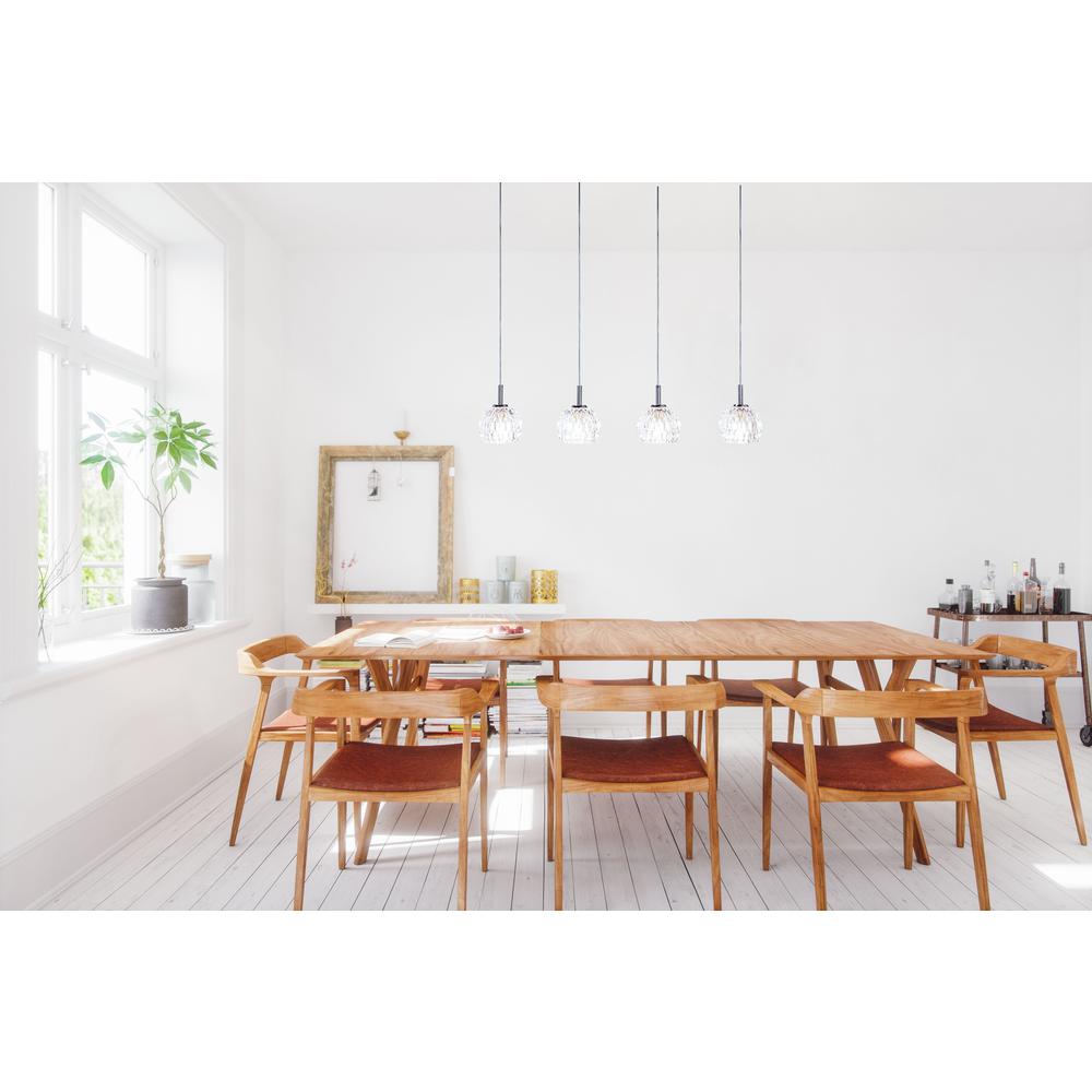 Lanson Pendant, Chrome/Clear. Picture 5