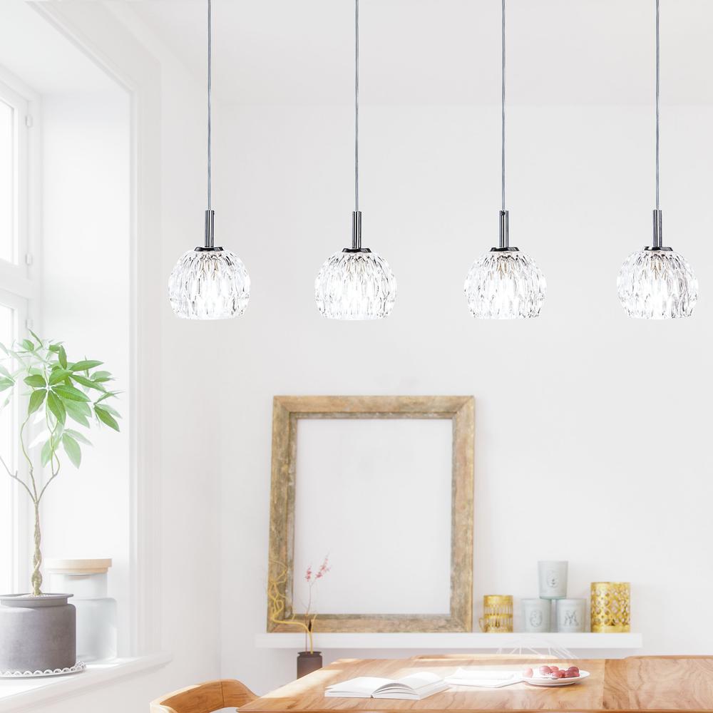 Lanson Pendant, Chrome/Clear. Picture 6
