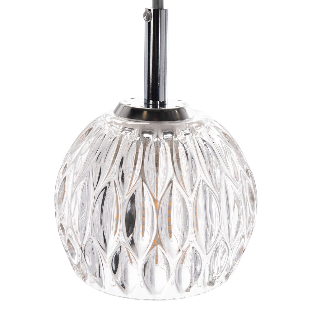 Daine Pendant, Chrome/Clear. Picture 1