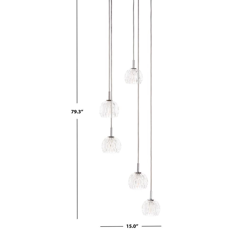 Daine Pendant, Chrome/Clear. Picture 3