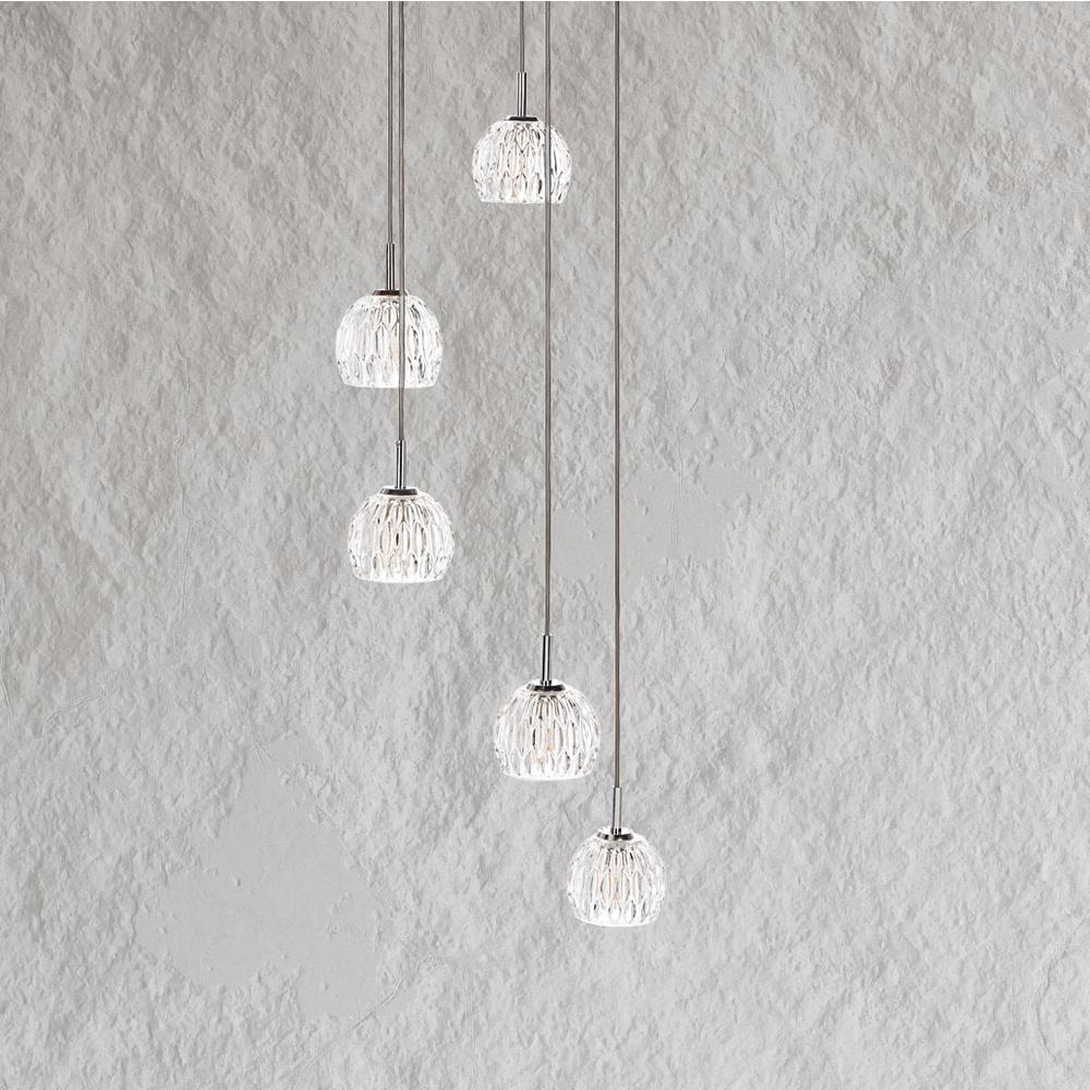 Daine Pendant, Chrome/Clear. Picture 8