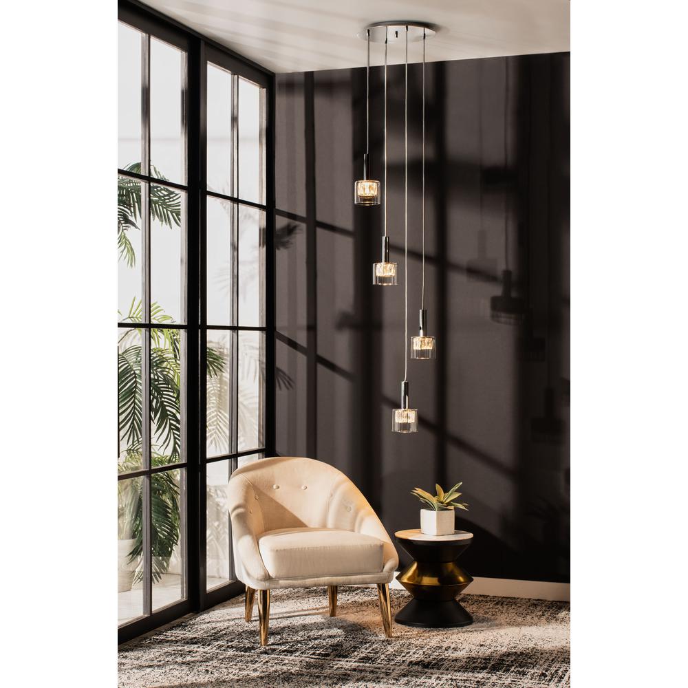 Eban Pendant, Chrome/Clear. Picture 4