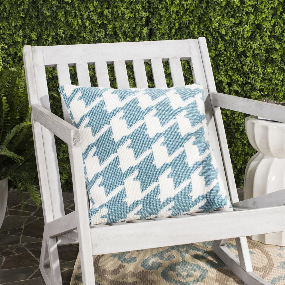 Hanne Houndstooth Pillow, Celadon/Ivory. Picture 3