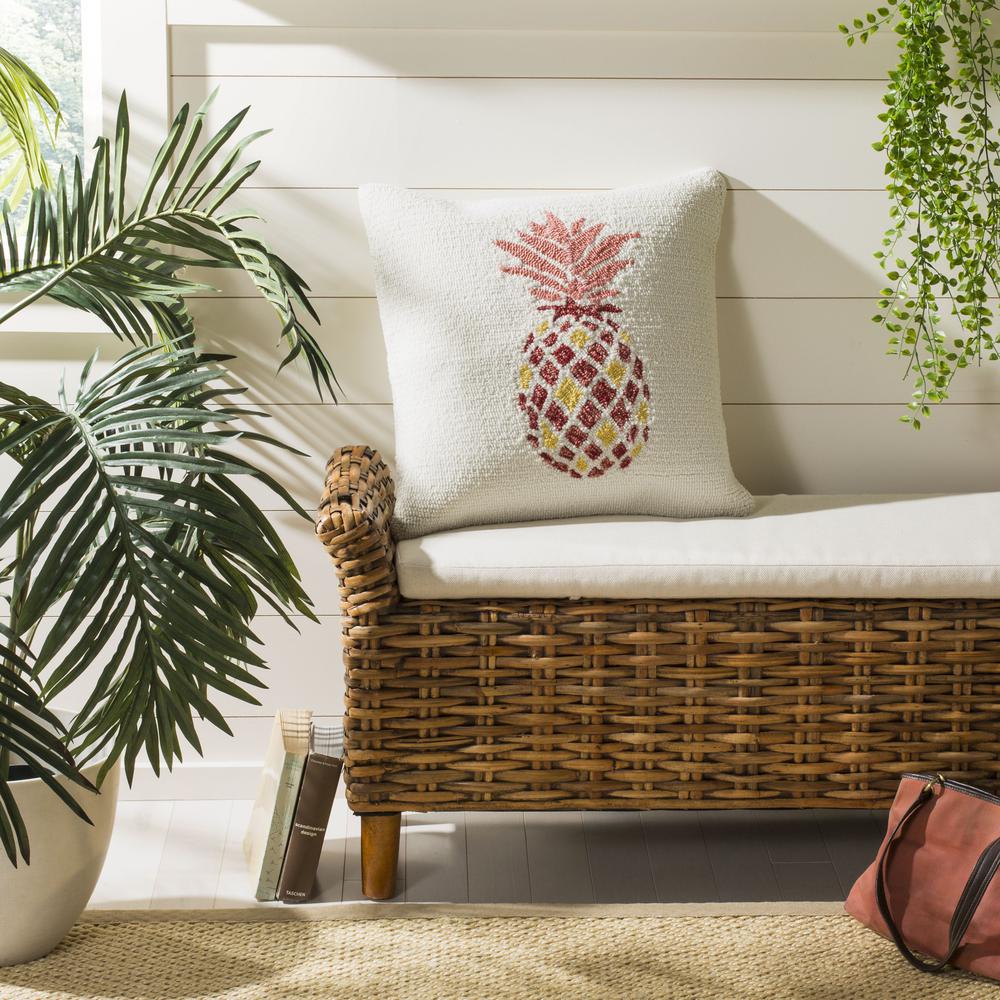 Pure Pineapple Pillow, Red/Yellow/White. Picture 3