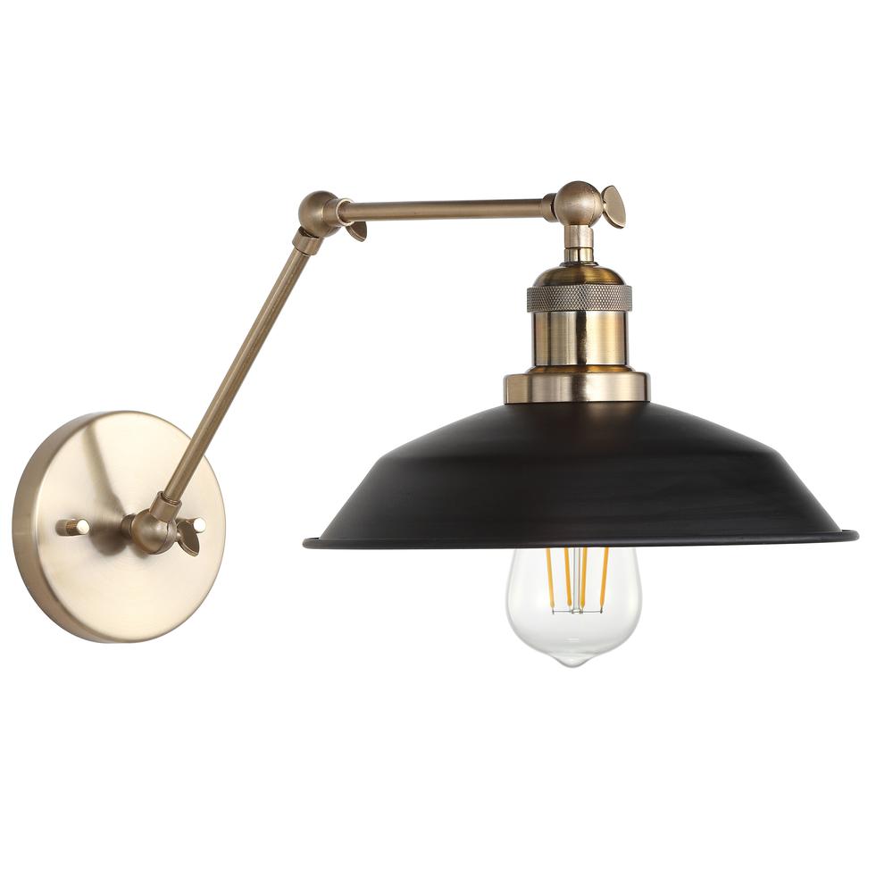 Kingston Wall Sconce, Brass Gold/Black. Picture 2