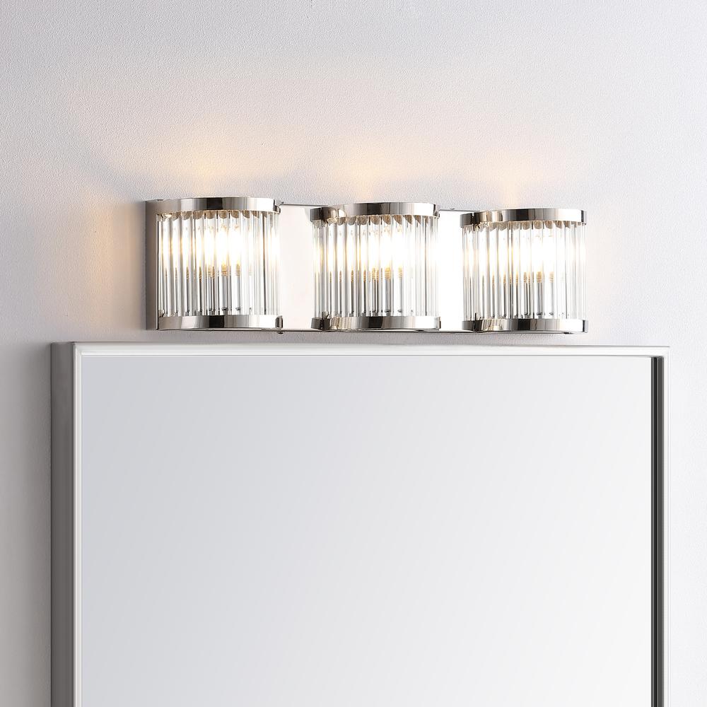 Maverick Three Light Wall Sconce, Chrome/Clear. Picture 3