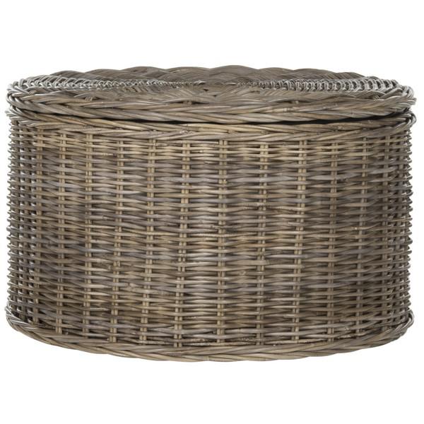 JESSE WICKER STORAGE COFFEE TABLE, SEA7034B. Picture 1