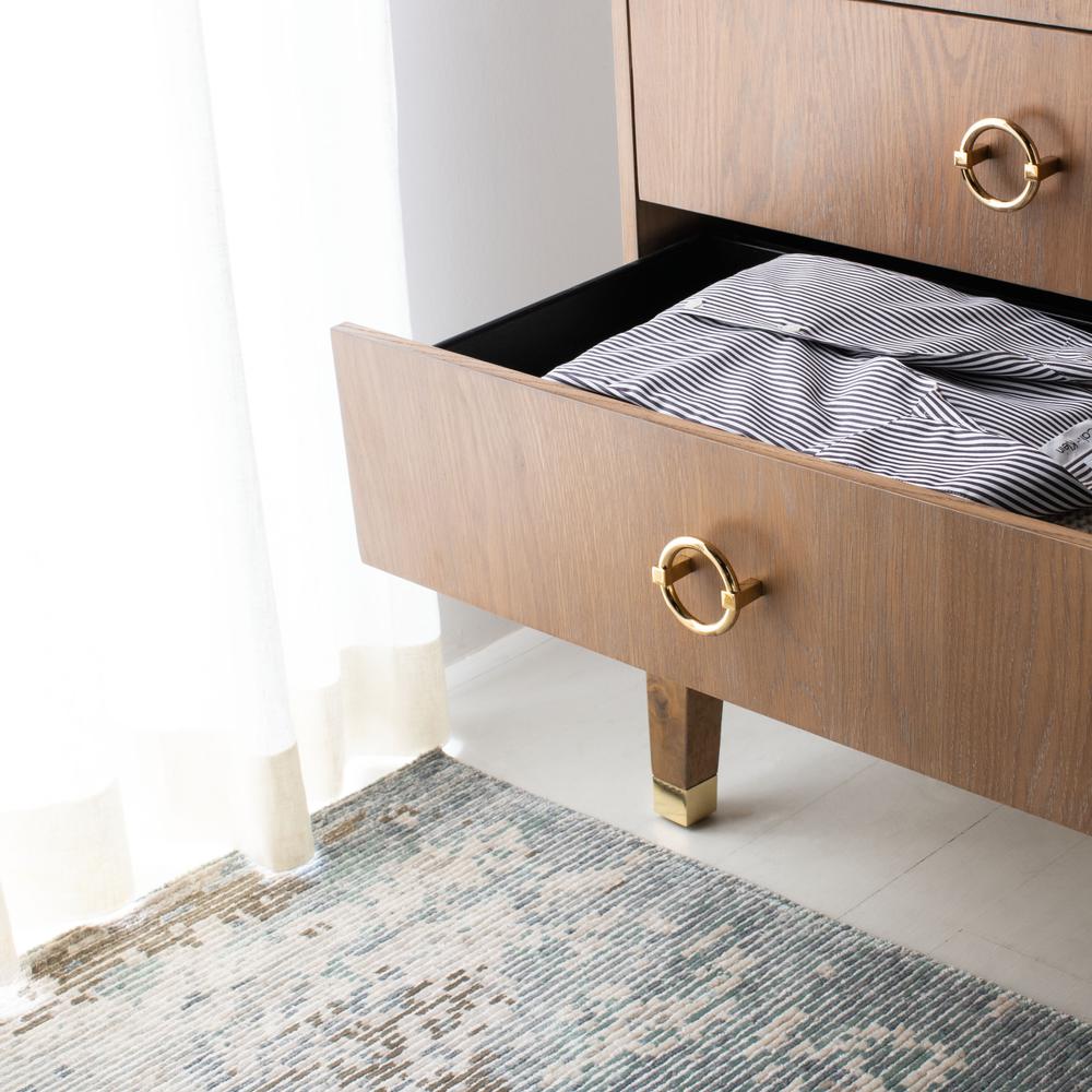 Lorna 6 Drawer Contemporary Dresser, Rustic Oak. Picture 3