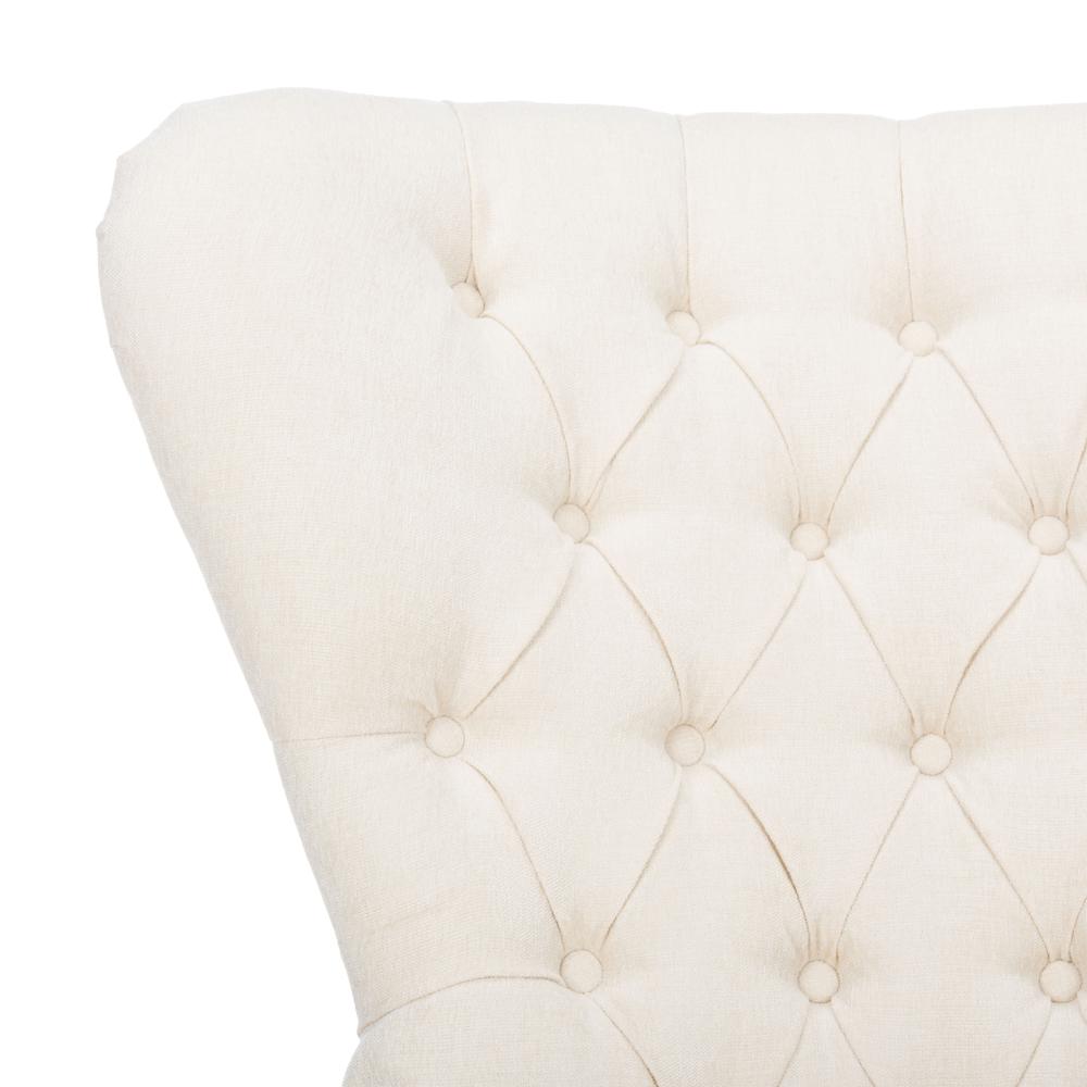 Brayden Contemporary Wingback Chair, Off White. Picture 4