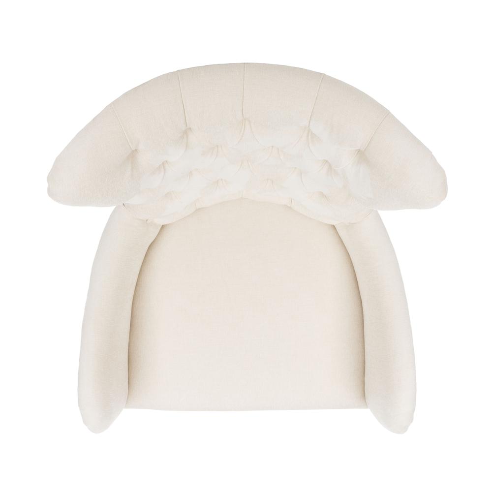 Brayden Contemporary Wingback Chair, Off White. Picture 11